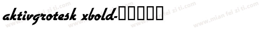 aktivgrotesk xbold字体转换